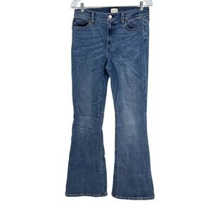 Alice and Olivia Stacey Bell Flare Jeans 29 Albee Vintage Blue Boho Festival